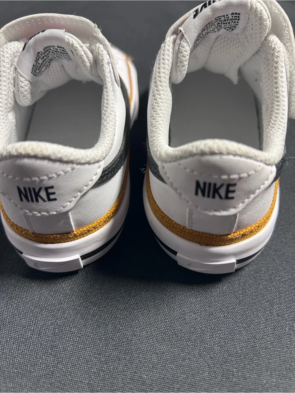 NWOB Nike Court Legacy Toddler Size 7C White Desert Ochre Brown Sneakers Leather